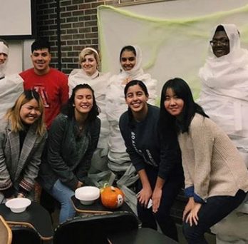 Business Student Advisory Board (BSAB) at a Halloween party 