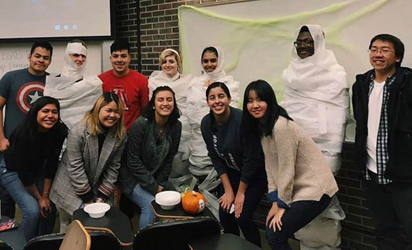 Business Student Advisory Board (BSAB) at a Halloween party