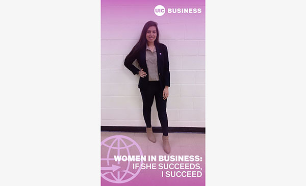 Hareem Khaliq at the UIC Business Women in Business: If She Succeeds, I Succeed conference