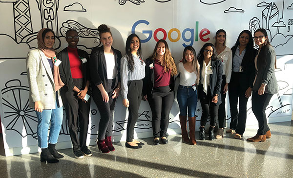Members of the Undergraduate Women’s Network at the Google Chicago office