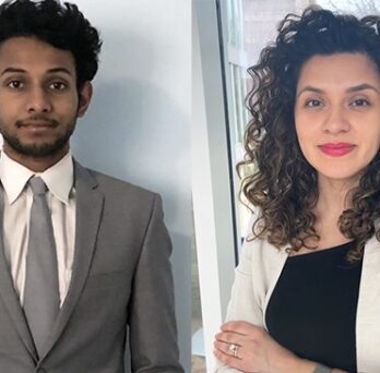 UIC Business students Sahil Tripurana, BS IDS ’23, and Jennifer Hernández, MBA ’23 